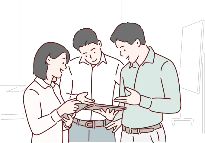 話し合う様子