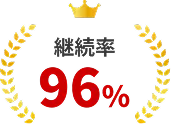 継続率96%