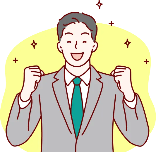 笑顔のビジネスマンイラスト